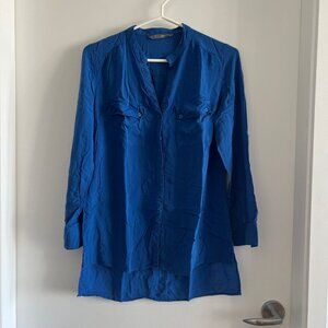 (2for$10) Smart Set Blue Tunic Blouse